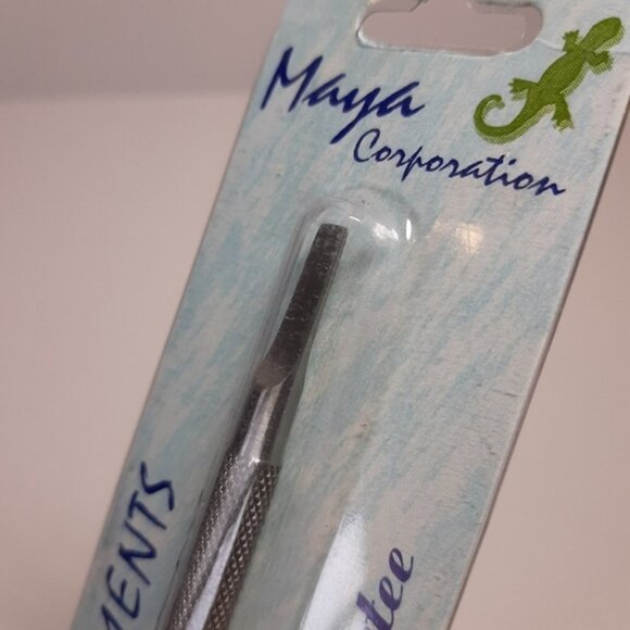 3/$20 Maya Cuticle Pusher Surgical Steel Professional Esthetics Manicure Tool - Picture 2 of 7
